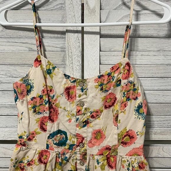 Blue Pepper Womens Size Medium Mini Dress Multicolor Floral Adjustable Strap - Picture 3 of 13